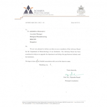 Acharya Institution Board Member